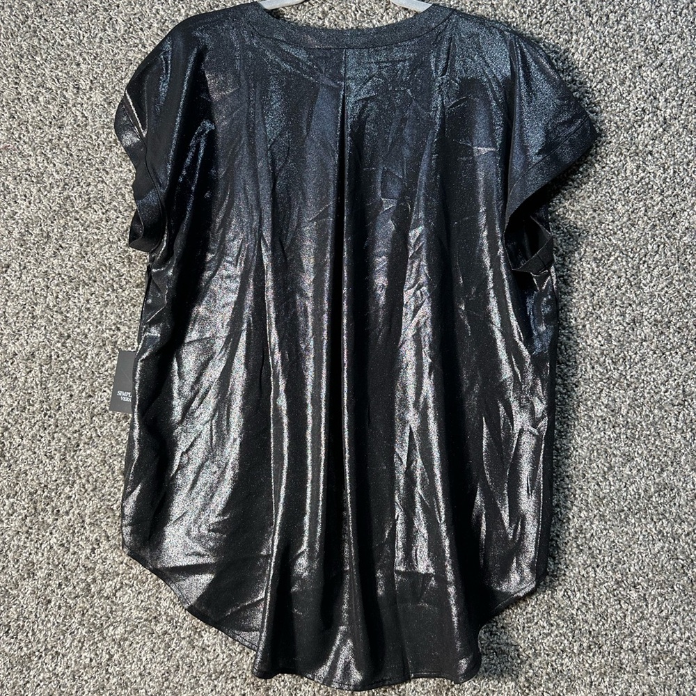 NWT women’s Simply Vera Vera Wang V neck top SZ XL - Picture 5 of 8